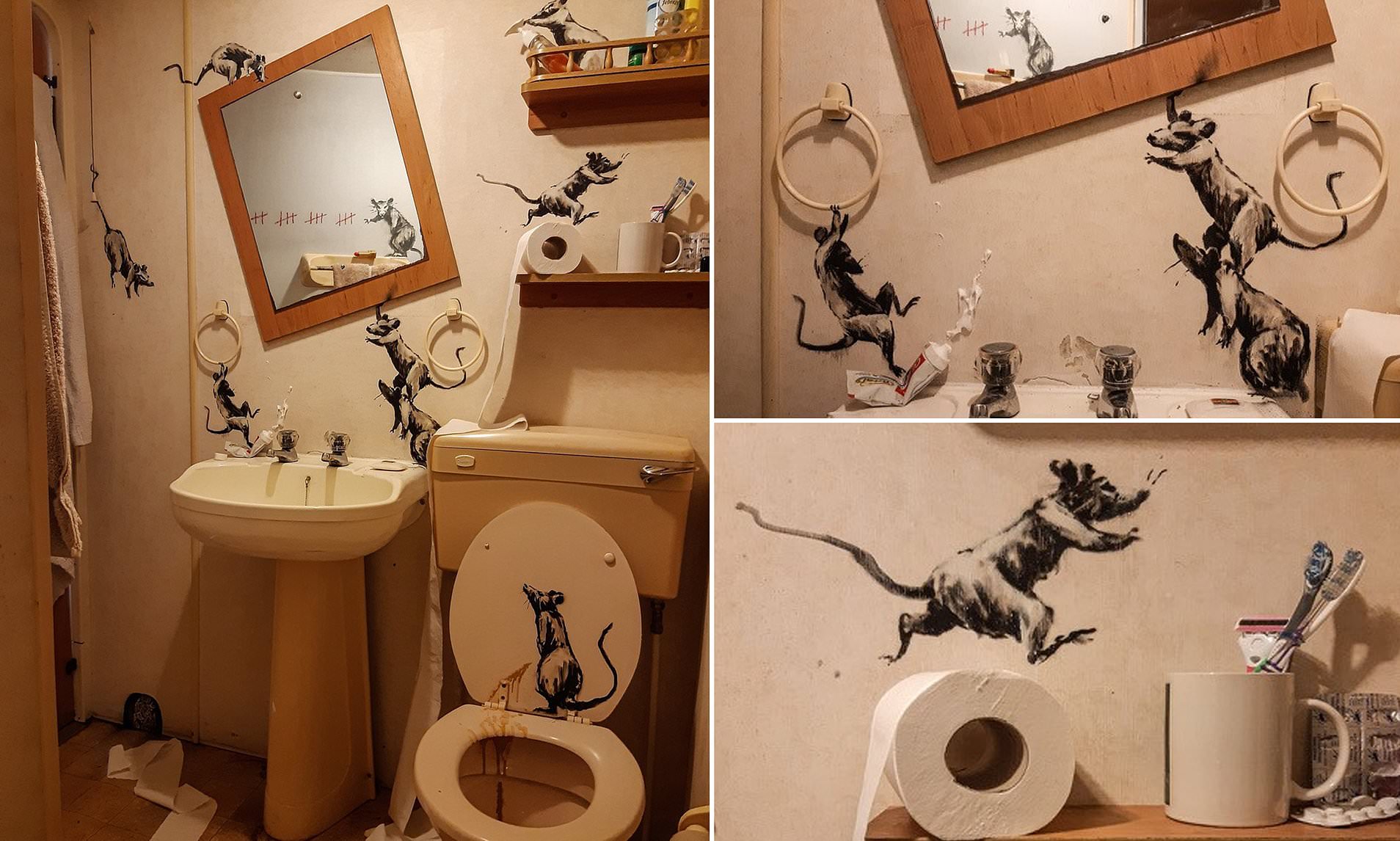 banksy bathroom rats